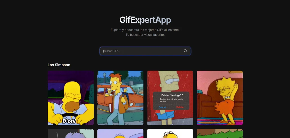 Página web Gif Expert App
